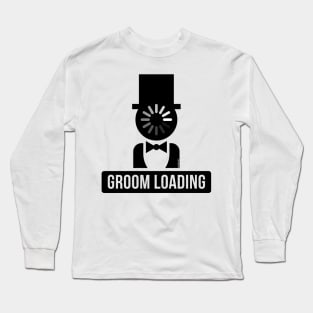 Groom Loading (Stag Night / Bachelor Party / Black) Long Sleeve T-Shirt